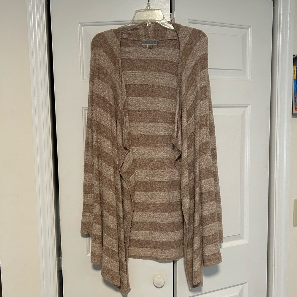 Barefoot Dreams Brown Striped Cardigan